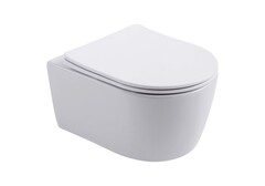 SET AQUATEK ЕВРОПА New-045 4в1 (рама + крепление + кнопка + унитаз + тонкое сиденье с механизмом soft close)