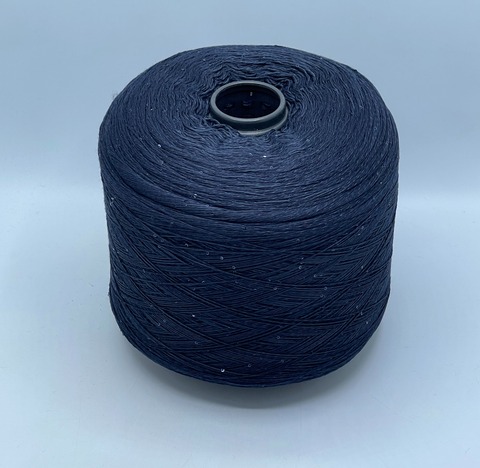Бобинная пряжа, Merino Pailletes, 450м, 80% Меринос, 20% Полиэстер(пайетка), Чернила+пайетка. 39467