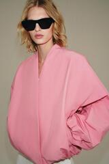 ZARA КУРТКА-БОМБЕР — ZW COLLECTION, РОЗОВЫЙ