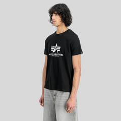 Футболка Alpha Industries Basic Big Logo Black (Чёрная)