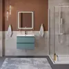 BelBagno KRAFT 39-700/390-2C-SO-AO База под раковину подвесная с фрезерованными ручками по всей длине фасада с 2 выкатн. ящ., Голубой Мат.,700x395x500