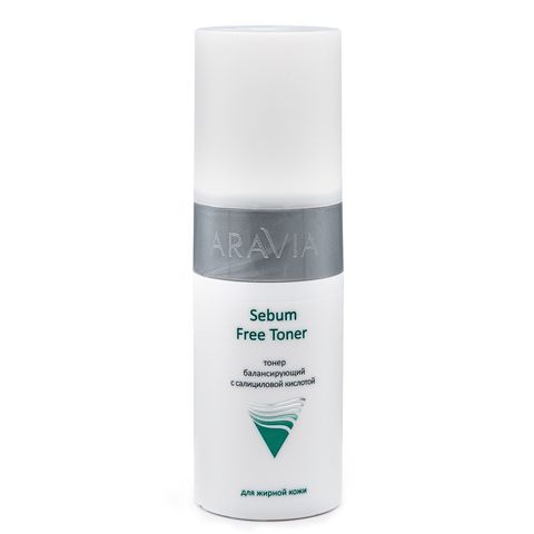 Тонер с салициловой кислотой Sebum Free Toner, 150 мл, ARAVIA Professional