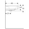 Geberit Renova Plan 122183000 Раковина, 75x48см, белый