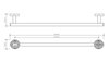 Decor Walther Basic 0531300 Полотенцедержатель, цвет: хром