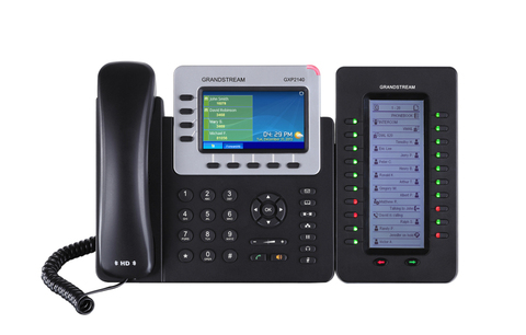 Grandstream GXP2140 - IP телефон. 4 SIP аккаунта, 4 линии, цветной LCD, PoE, (1GbE)Gigabit Ethernet, до 4-х GXP2200EXT, USB, Bluetooth