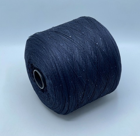 Бобинная пряжа, Merino Pailletes, 450м, 80% Меринос, 20% Полиэстер(пайетка), Чернила+пайетка. 39467