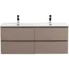 BelBagno KRAFT-1200-4C-SO-СO База под раковину подвесная с фрезерованными ручками по всей длине фасада с четырмя выкатн. ящ., Бежевый Мат., 1200x455x500