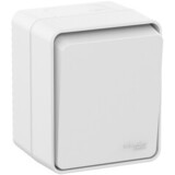 AtlasDesign PROFI IP54 О/У 1-клавишный ВЫКЛЮЧАТЕЛЬ 10 АХ, БЕЛЫЙ — фото 1