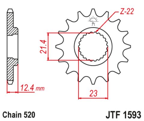 Звезда ведущая JTF1593-14