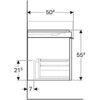 Geberit Citterio 500.563.JJ.1 Тумба для раковины 118.4x55.4x50.4см, черный / глянцевое стекло, темный дуб / меламин, структура дерева