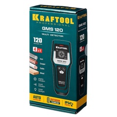 KRAFTOOL GMS-120, ЖК дисплей, универсальный детектор проводки (45298)