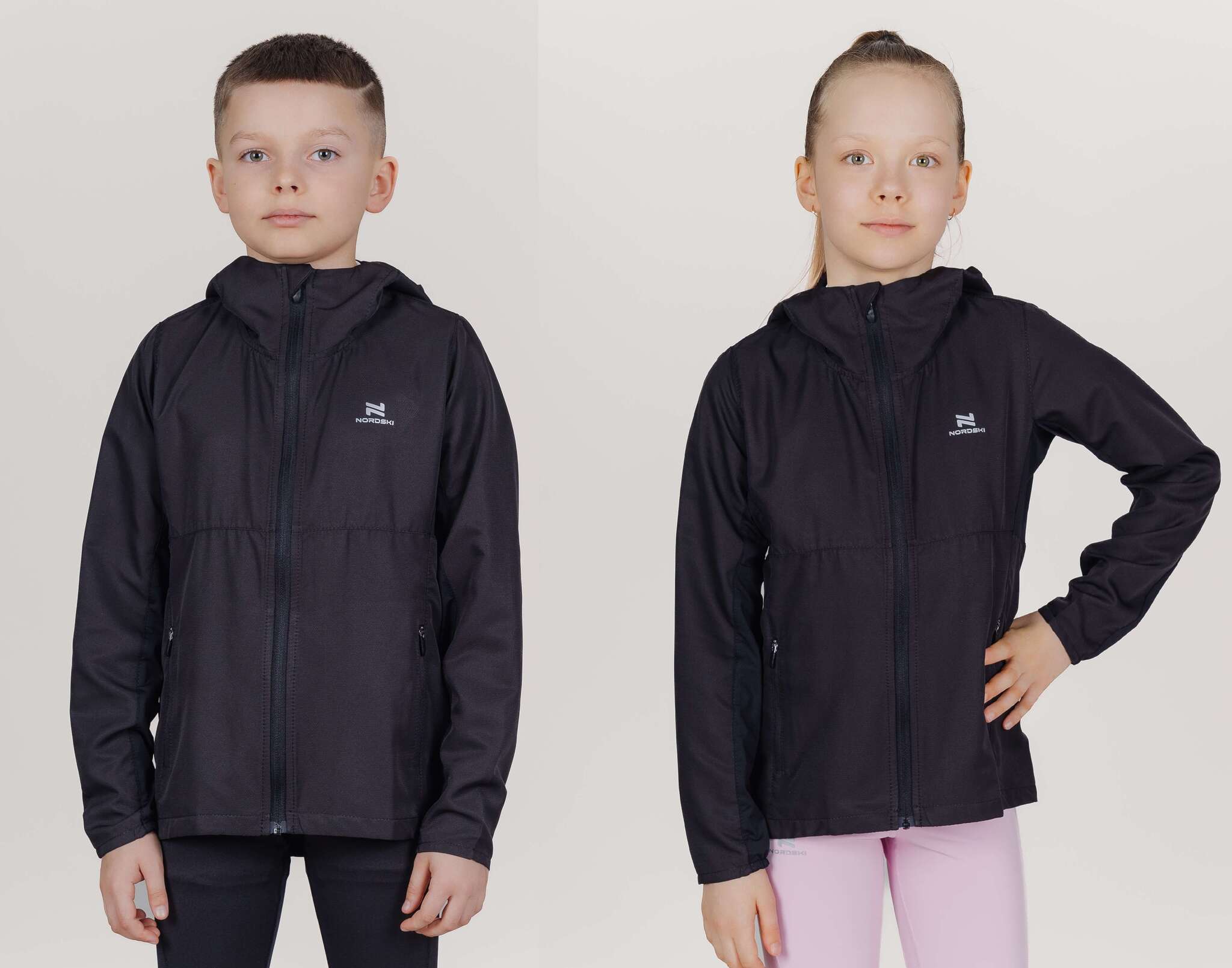 Детская куртка для бега Nordski Jr Run total black