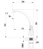 Смеситель для кухни с поворотным изливом LEMARK LUNA LM4155C