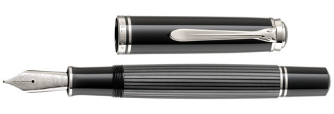 Ручка перьевая Pelikan Souverän® M 605 Stresemann Black & Silver CT (813617)