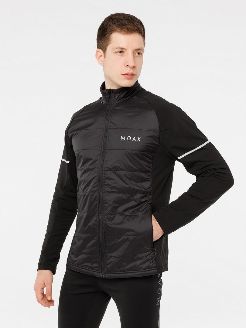 Мужской тренировочный лыжный костюм Moax Tauri Stretch Fit Softshell черный - 3