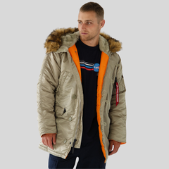 Парка Alpha Industries N-3B Slim Fit Dark Khaki (Светло - зеленая)