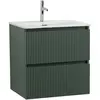 BelBagno UNO-600-2C-SO-VO База под раковину подвесная с фрезерованными ручками по всей длине фасада с двумя выкатн. ящ., Еловый Матовый, 600x455x608