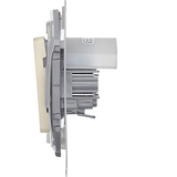 Переключатель одноклавишный IP44 - Legrand Inspiria - 10АХ 250В безвинтовые зажимы - слоновая кость — фото 5