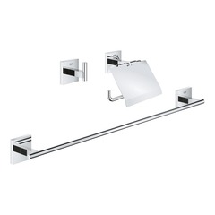 Набор аксессуаров GROHE Start Cube 3 в 1 (крючок для банного халата, держатель для туалетной бумаги с крышкой, держатель полотенца) 41124000