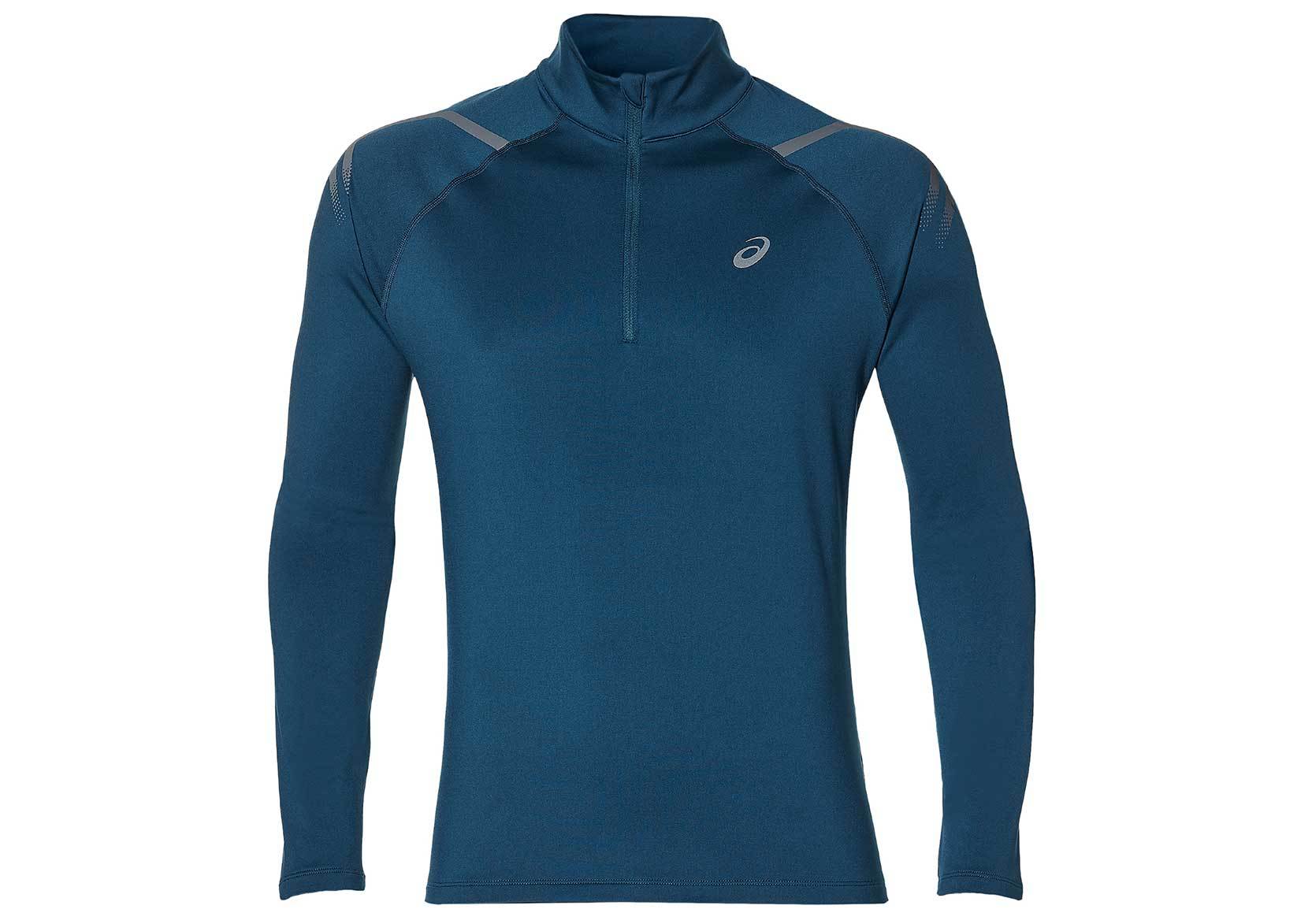 Asics Icon Winter LS 1/2 Zip беговая рубашка мужская синяя