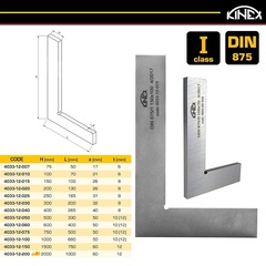 Угольник поверочный 100х70мм кл.1 (УП- плоский) DIN875 Kinex K-Met 4033-12-010