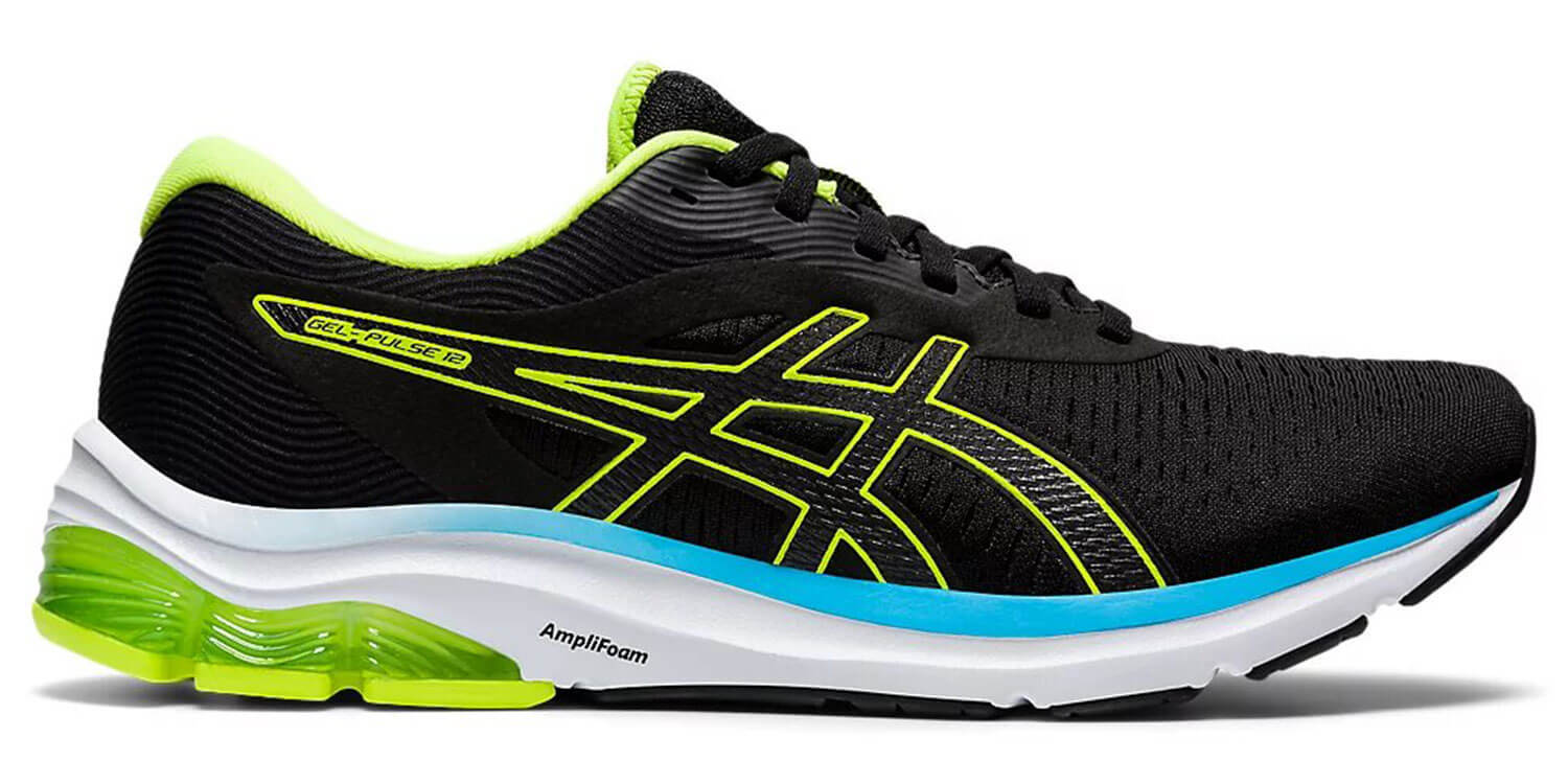 Asics Gel Pulse 12 кроссовки для бега мужские черные-зеленые