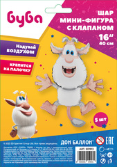 Шар К Мини-фигура, Буба, 16''/41 см, 5 шт. (В упаковке)