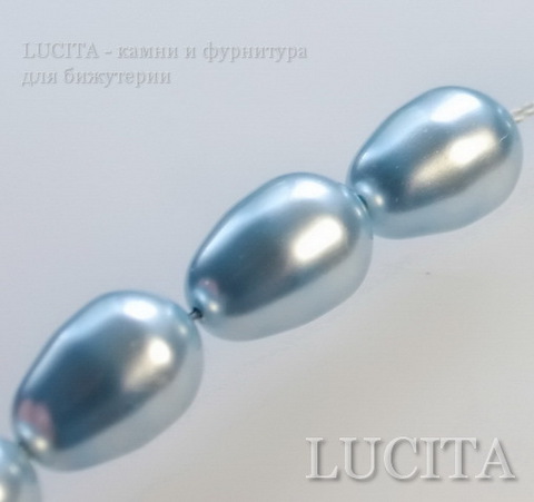 5821 Хрустальный жемчуг Сваровски Crystal Light Blue грушевидный 11х8 мм ()