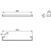 Ideal Standard Conca T4498A5 Полотенцедержатель 60 см, квадратный дизайн
