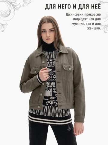 Джинсовая куртка стального серого цвета из премиального хлопка