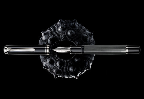 Ручка перьевая Pelikan Souverän® M 605 Stresemann Black & Silver CT (813617)