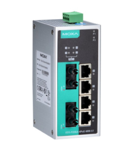 Коммутатор PoE MOXA EDS-P206A-4PoE-MM-ST
