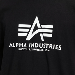 Футболка Alpha Industries Basic Big Logo Black (Чёрная)