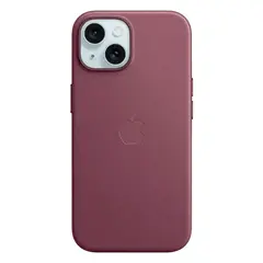 Тканевый чехол с поддержкой MagSafe Apple FineWoven Case для iPhone 15, Mulberry (Красная шелковица)