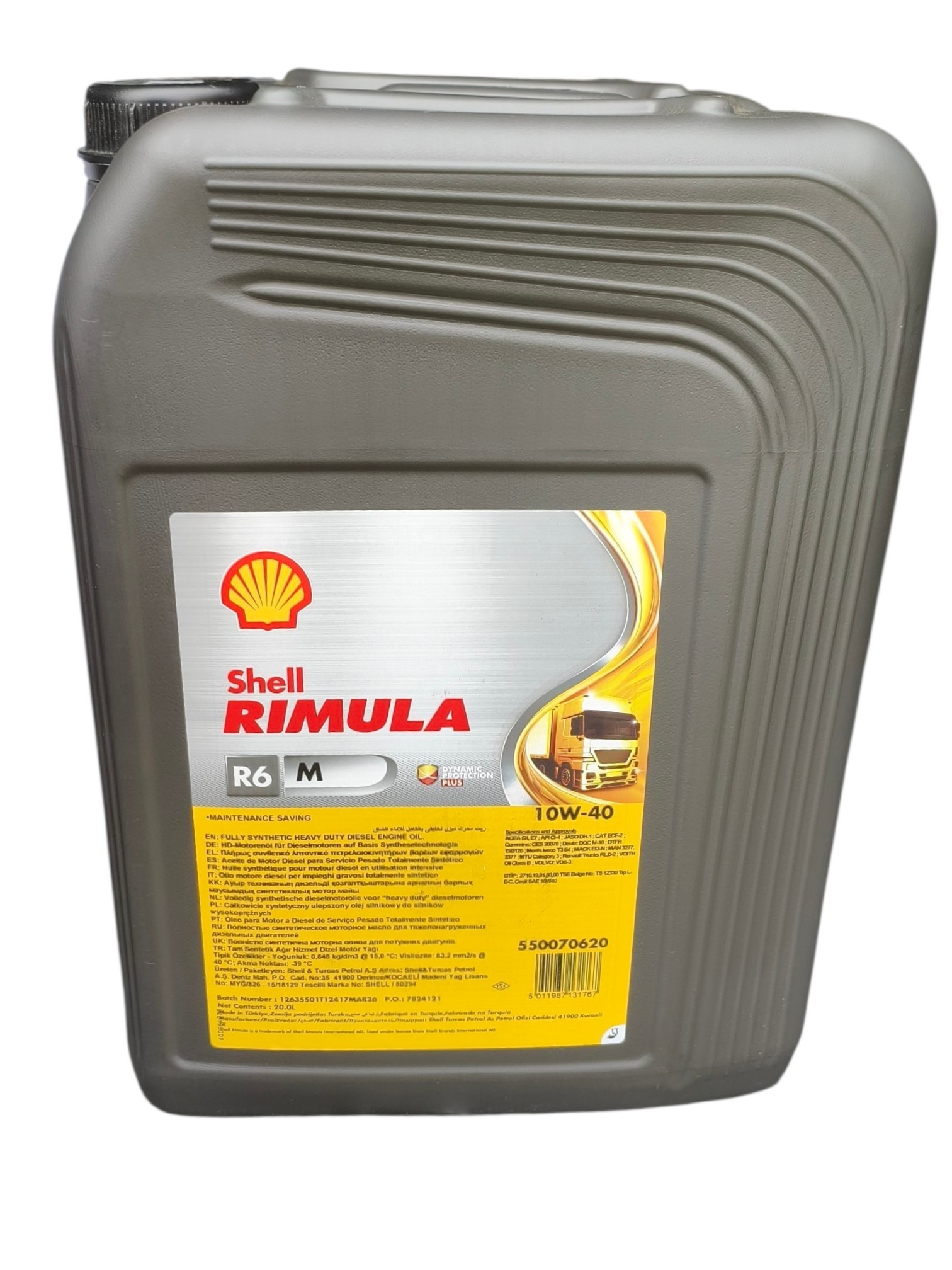 Моторное масло Shell Rimula R6 M 10W40 синтетическое 20л