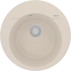 Lemark SULA 500 9910006 Кухонная мойка врезная круглая из кварцгранита цвет: Шампань фото