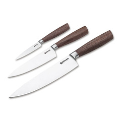 Фото Набор кухонных ножей Boker Core Professional Set, сталь X50CrMoV15, рукоять орех
