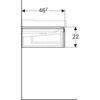 Geberit Xeno2 500.517.43.1 Тумба под раковину, 117.4x22x46.2см, Серый / Меламин, древесная структура