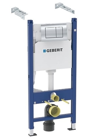 Geberit 458.163.21.1 Комплект инсталляции с клавишей Delta30, хром глянцевый