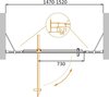 Cezares MOLVENO-BA-12-100+60-C-CR-IV Дверь душевая в нишу, цвет: хром