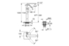 GROHE Allure 23856A01 Внешняя часть смесителя для раковины напольного монтажа, темный графит глянец