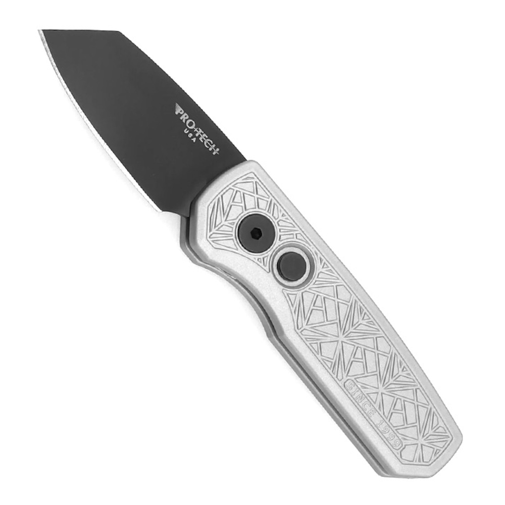 Автоматический нож Pro-Tech Runt-5 Reverse Tanto Nexus, сталь CPM 20CV, рукоять алюминий, серый
