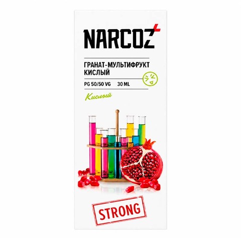 Жидкость NARCOZ Salt 2% STRONG 30 ml - Гранат Мультифрукт кислый