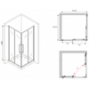 Abber Schwarzer Diamant AG02080BDTH Душевой уголок, 80x80x195, цвет: чёрный