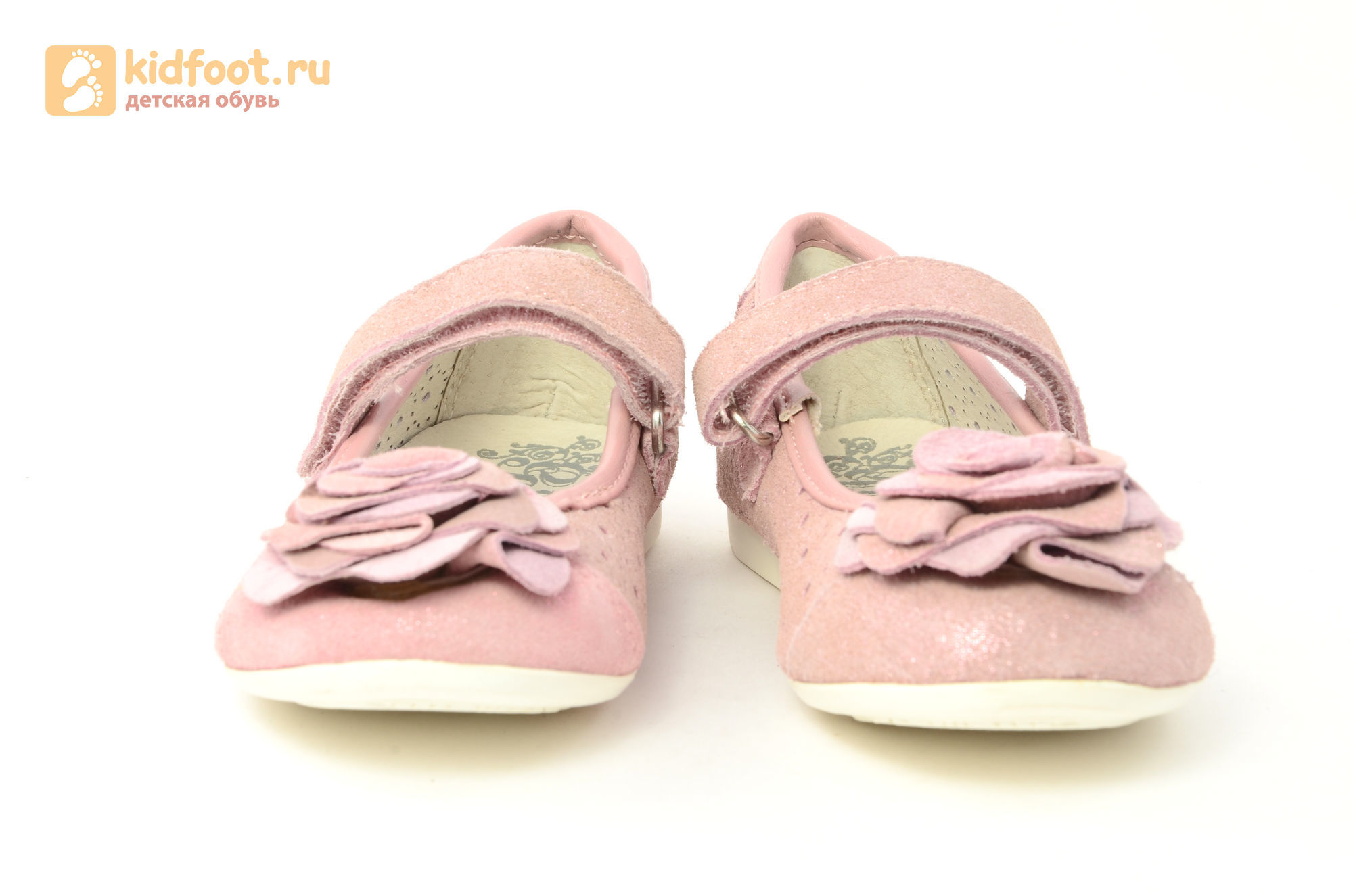 Детские туфли Котофей 332037-22 из натуральной кожи, для девочки, розовые
