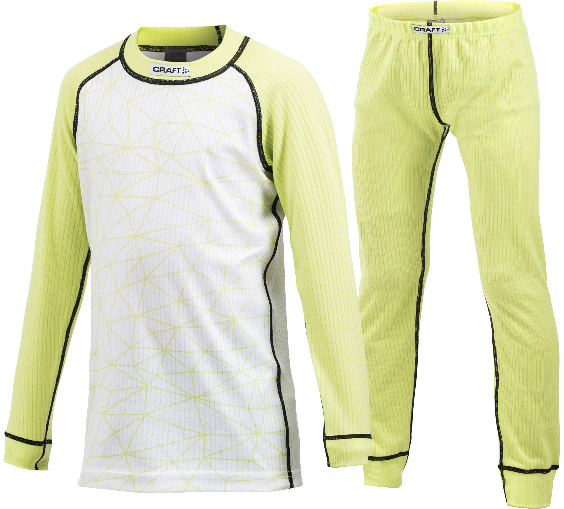 Комплект термобелья Craft Active Multi Print детский yellow