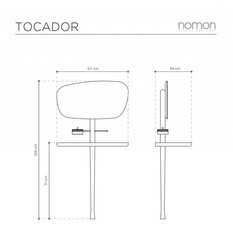 Туалетный столик Nomon-home TOCADOR (орех/мрамор)