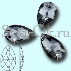 Стразы пришивные стеклянные Drop Black Diamond