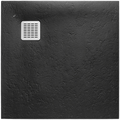 Roca Terran AP10338438401400 Душевой поддон из материала Stonex 900x900 мм, с сифоном, черный фото