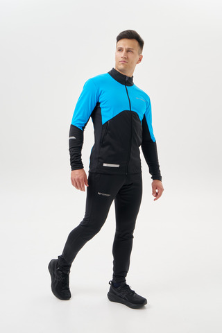 Мужской тренировочный лыжный костюм Nordski Pro 2.0 light blue-black